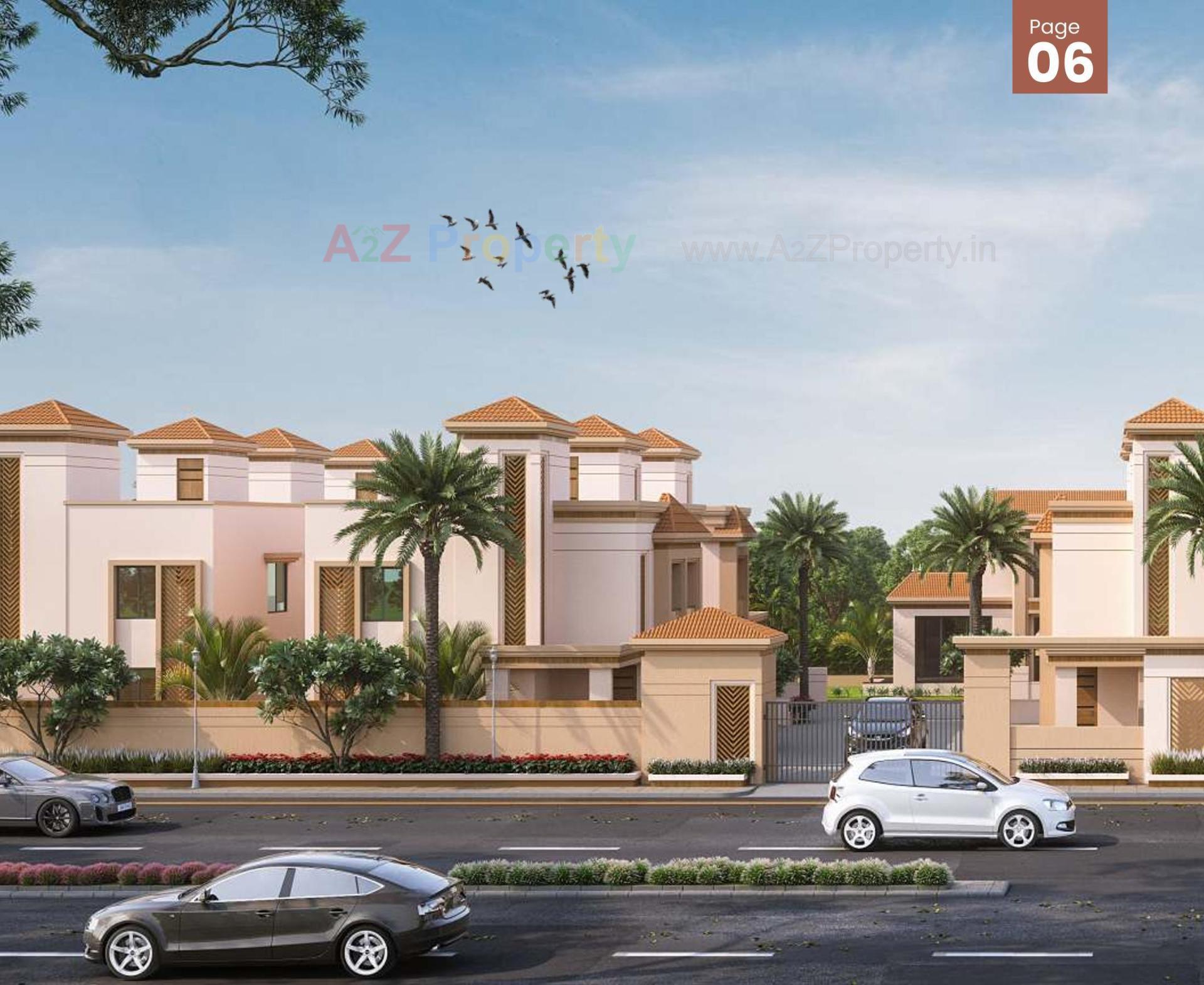 3D Elevation of real estate project Svarna Vatika located at Vadadla, Vadodara, Gujarat