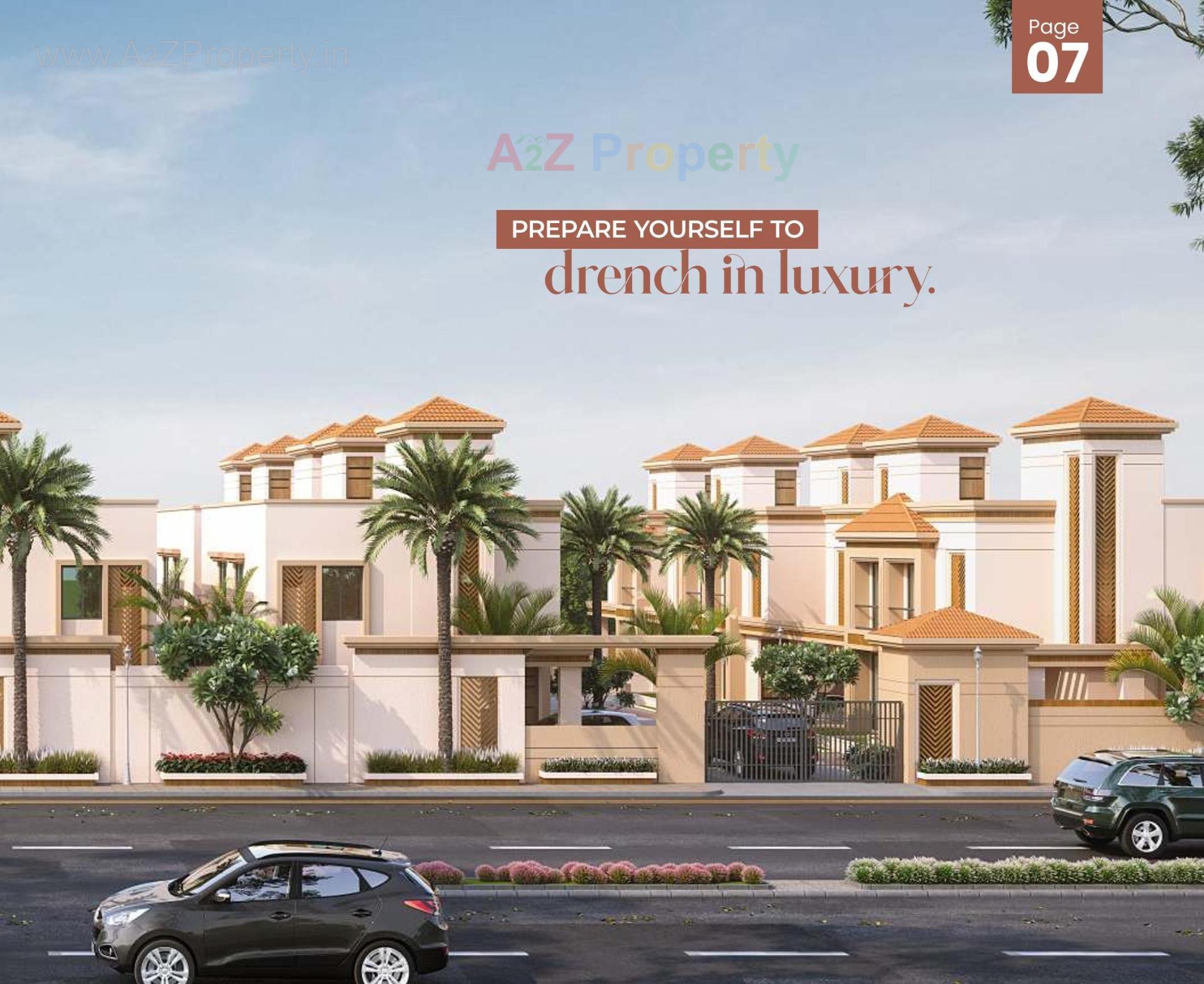 3D Elevation of real estate project Svarna Vatika located at Vadadla, Vadodara, Gujarat