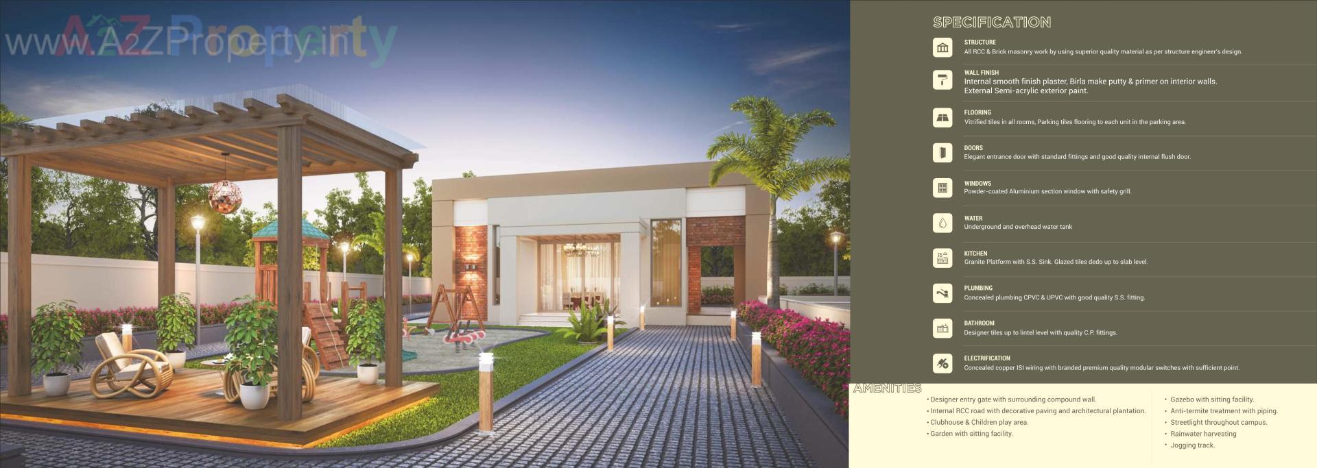 3D Elevation of real estate project Swami Vatika located at Vadadala, Vadodara, Gujarat