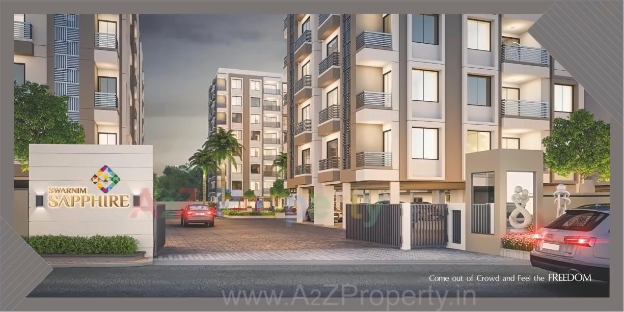 3D Elevation of real estate project Swarnim Sapphire located at Vadodara, Vadodara, Gujarat