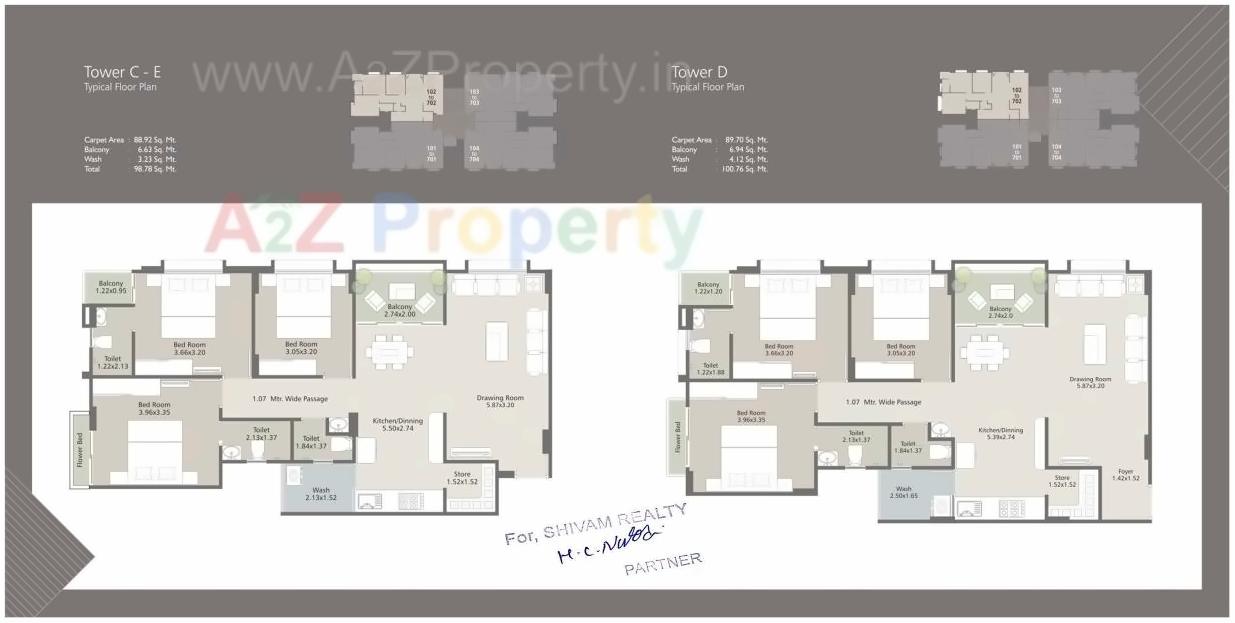 Layout of real estate project Swarnim Sapphire located at Vadodara, Vadodara, Gujarat
