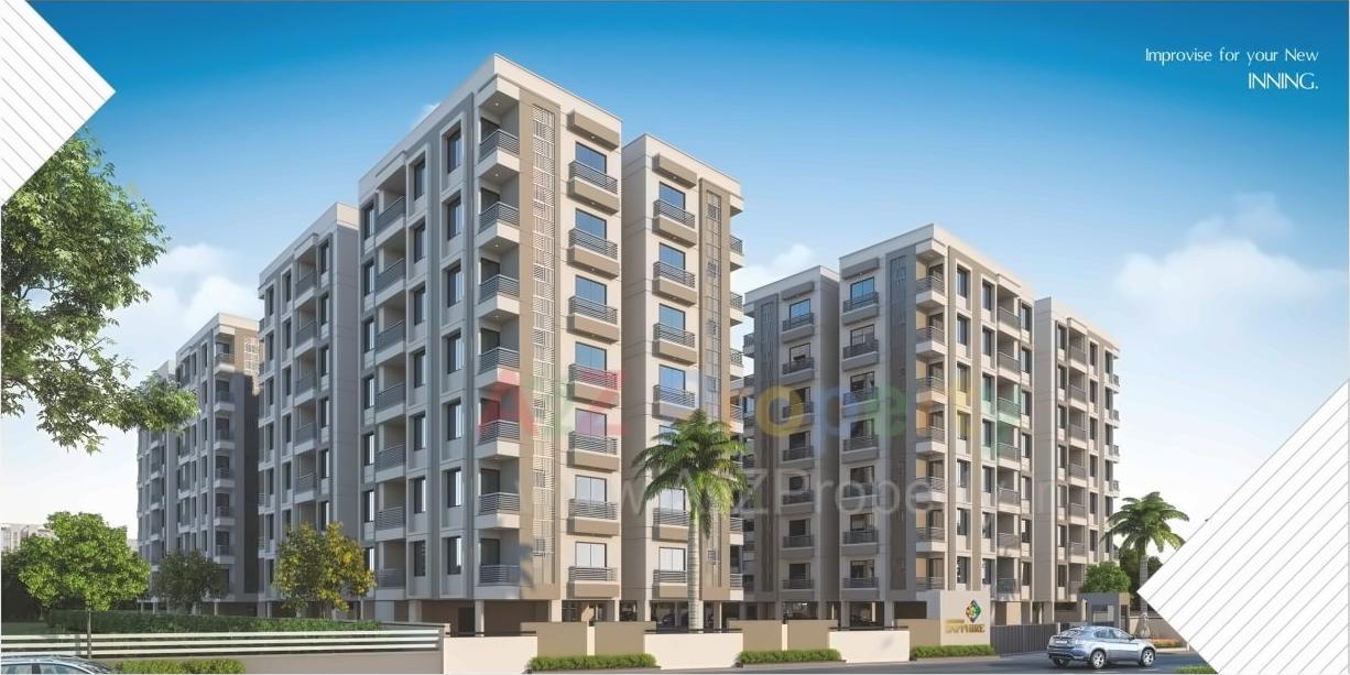 3D Elevation of real estate project Swarnim Sapphire located at Vadodara, Vadodara, Gujarat