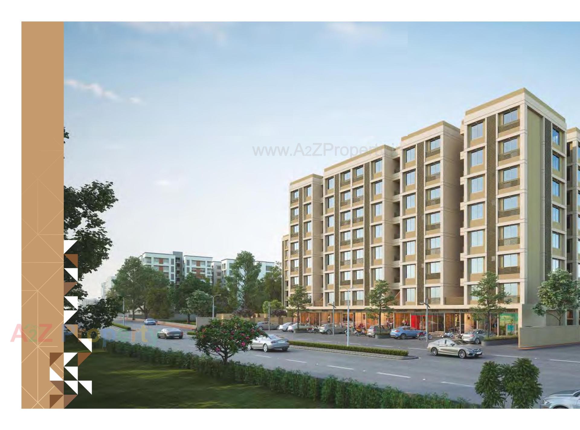 3D Elevation of real estate project Swarnim Sky located at Bhayali, Vadodara, Gujarat