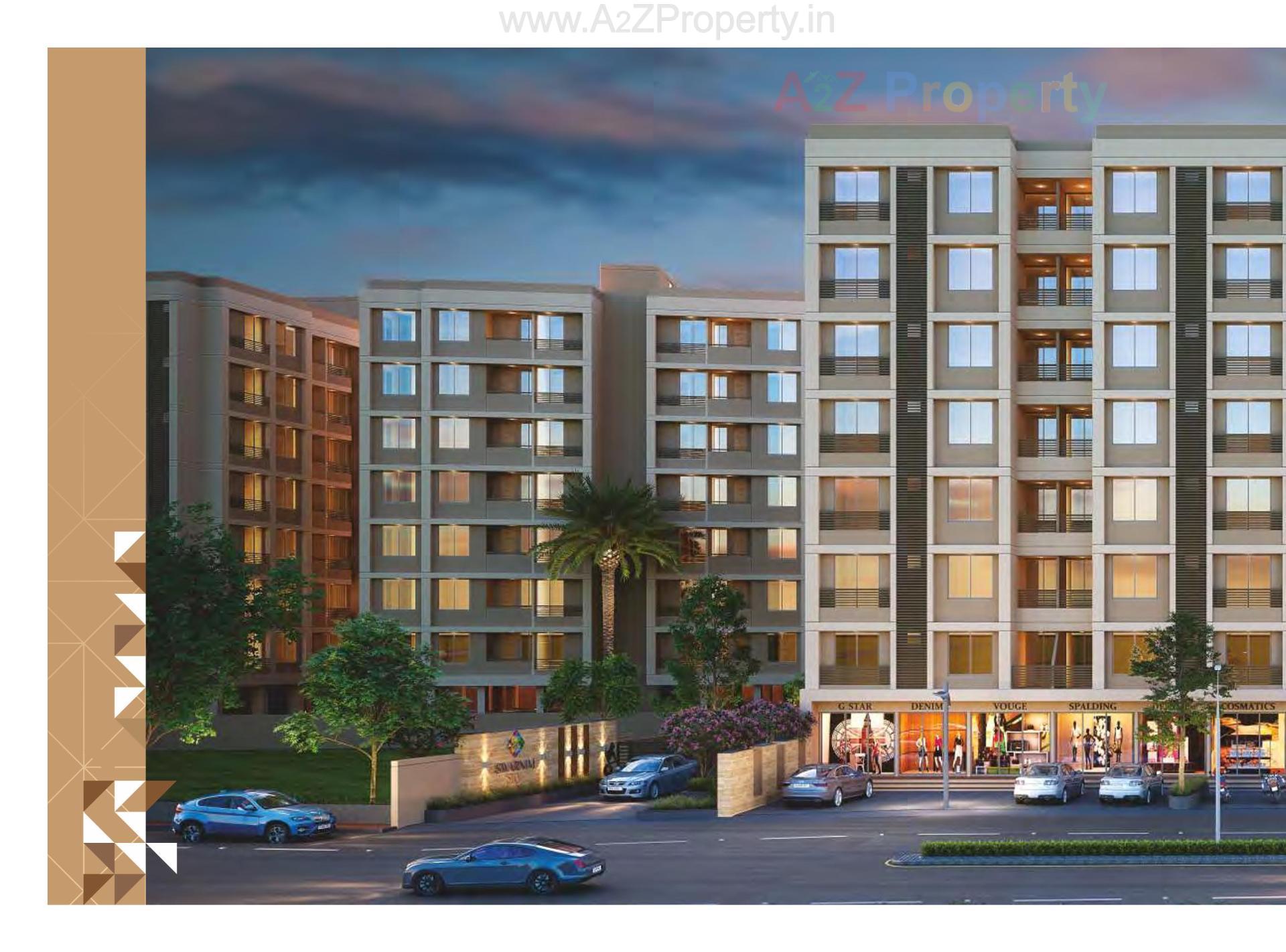 3D Elevation of real estate project Swarnim Sky located at Bhayali, Vadodara, Gujarat
