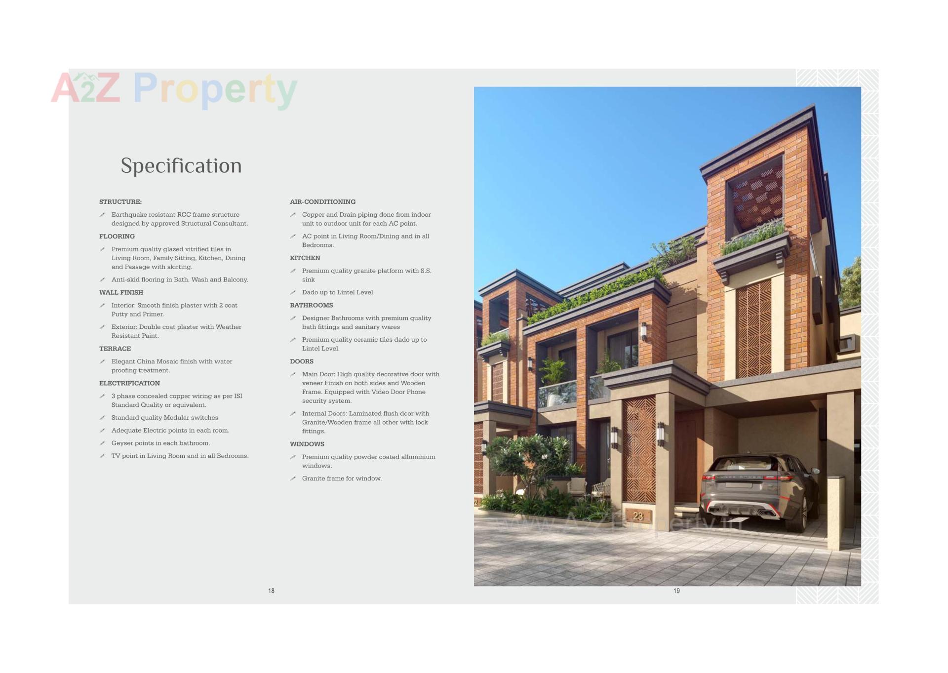 3D Elevation of real estate project Swarnim Space located at Kalali, Vadodara, Gujarat