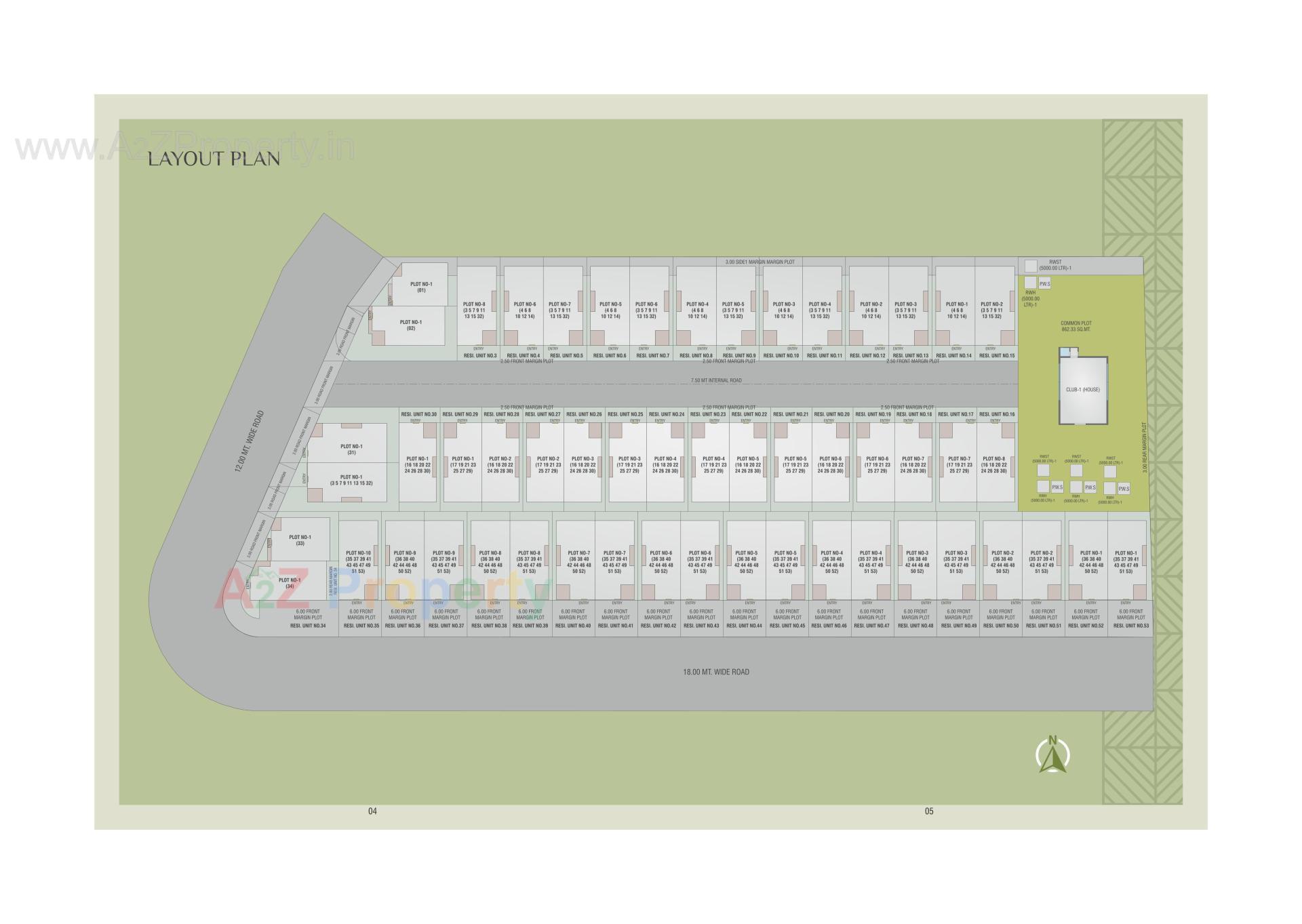 Layout of real estate project Swarnim Space located at Kalali, Vadodara, Gujarat