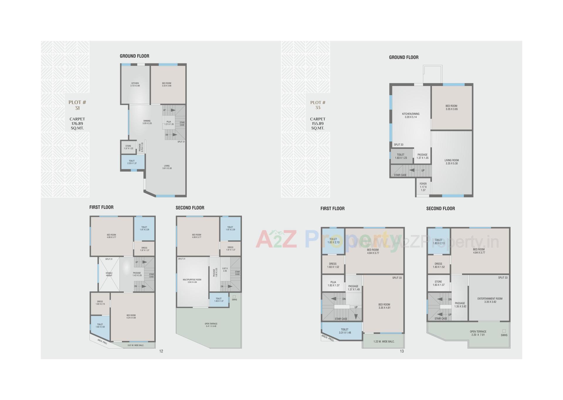 Layout of real estate project Swarnim Space located at Kalali, Vadodara, Gujarat