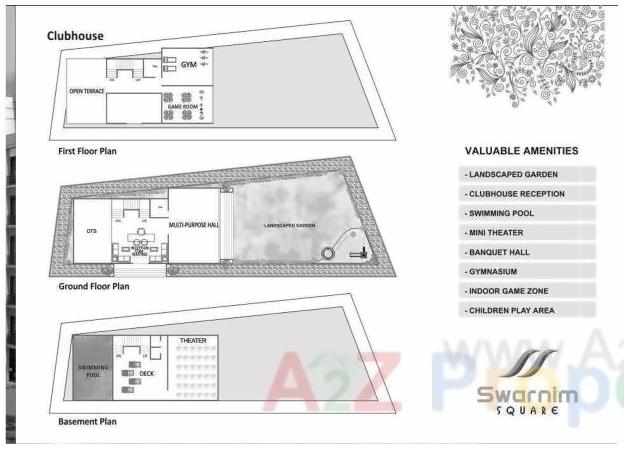 Layout of real estate project Swarnim Square located at Bhayli, Vadodara, Gujarat