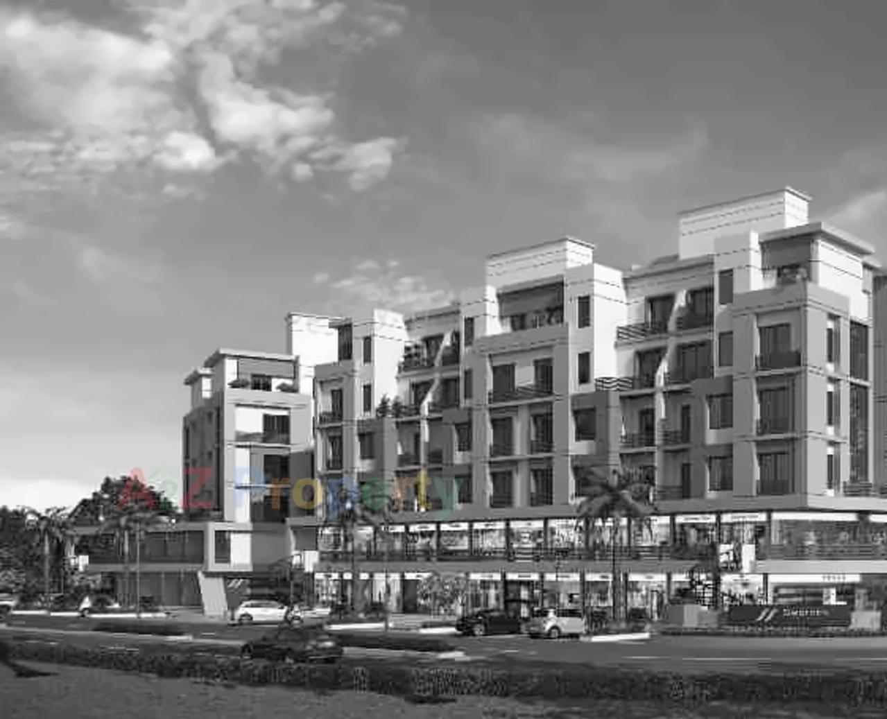 3D Elevation of real estate project Swarnim Square located at Bhayli, Vadodara, Gujarat