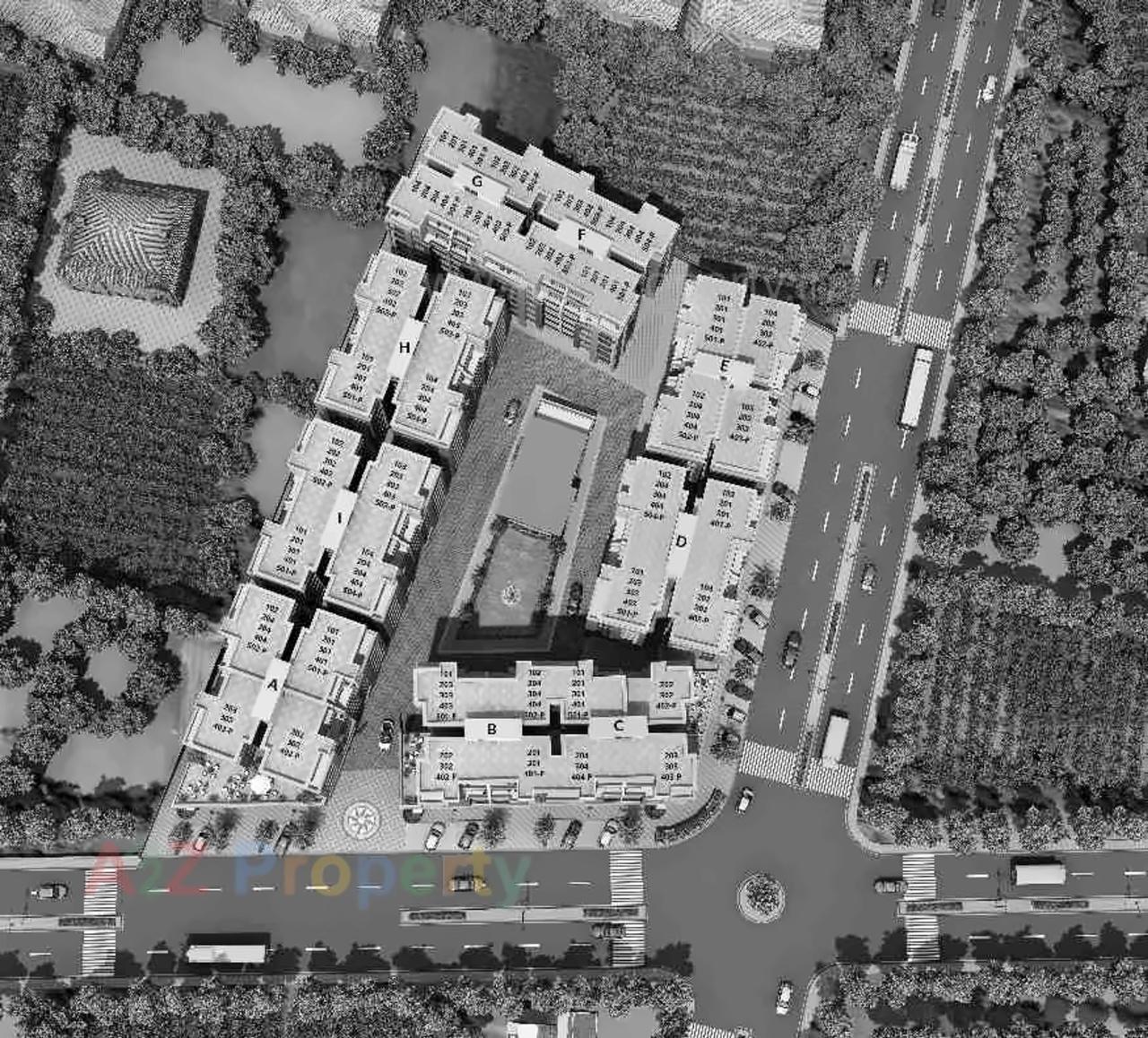 Layout of real estate project Swarnim Square located at Bhayli, Vadodara, Gujarat