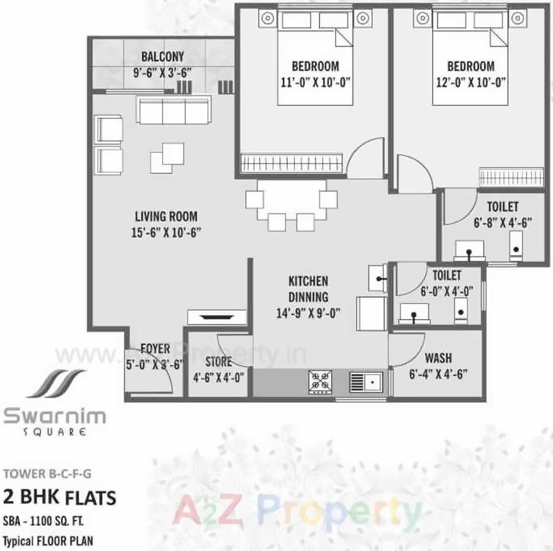 Layout of real estate project Swarnim Square located at Bhayli, Vadodara, Gujarat