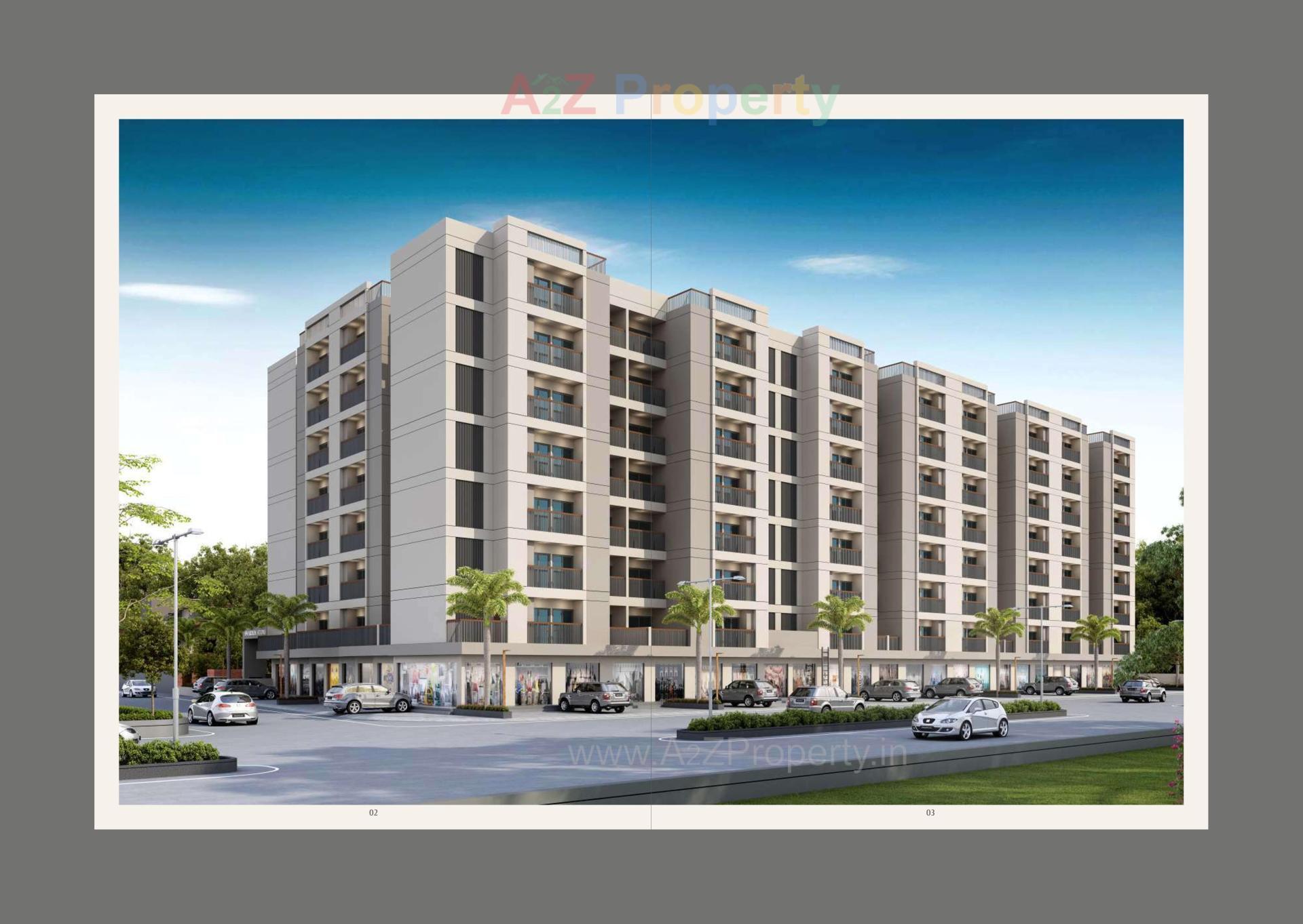 3D Elevation of real estate project Swarnim Stone located at Kapurai, Vadodara, Gujarat