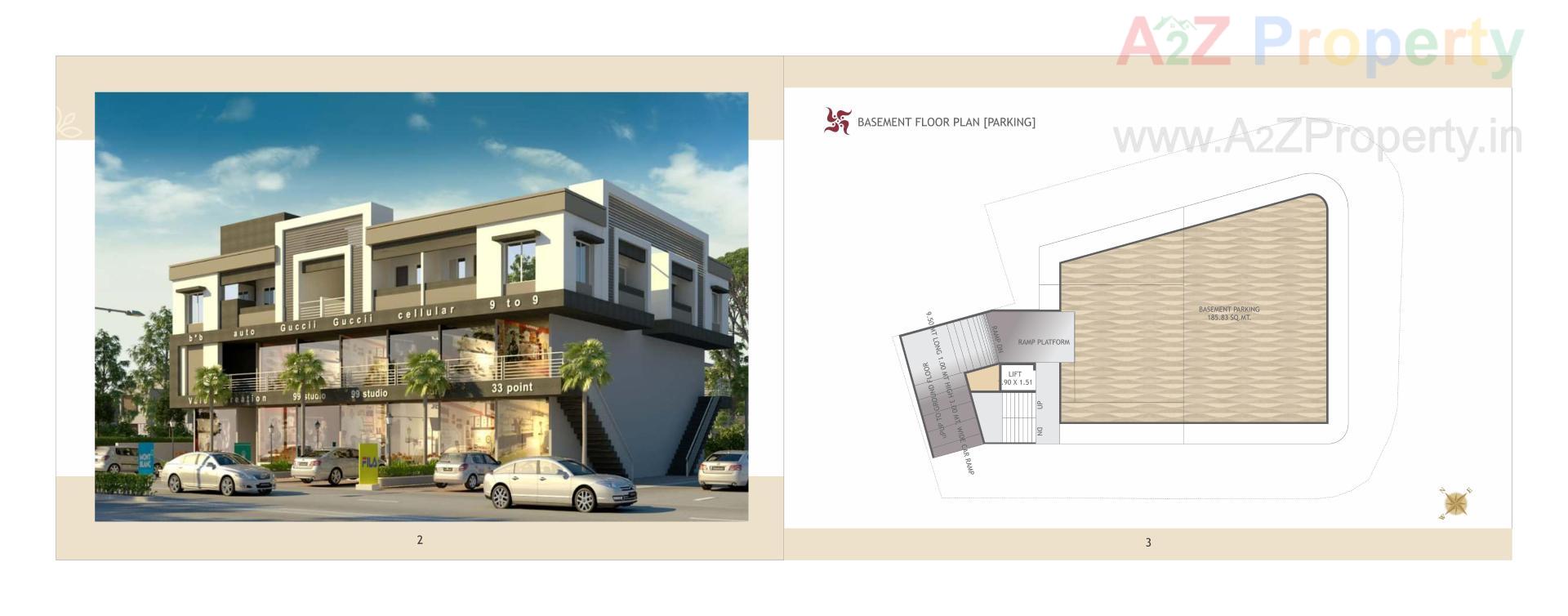 Layout of real estate project Swastik Complex located at Karjan, Vadodara, Gujarat
