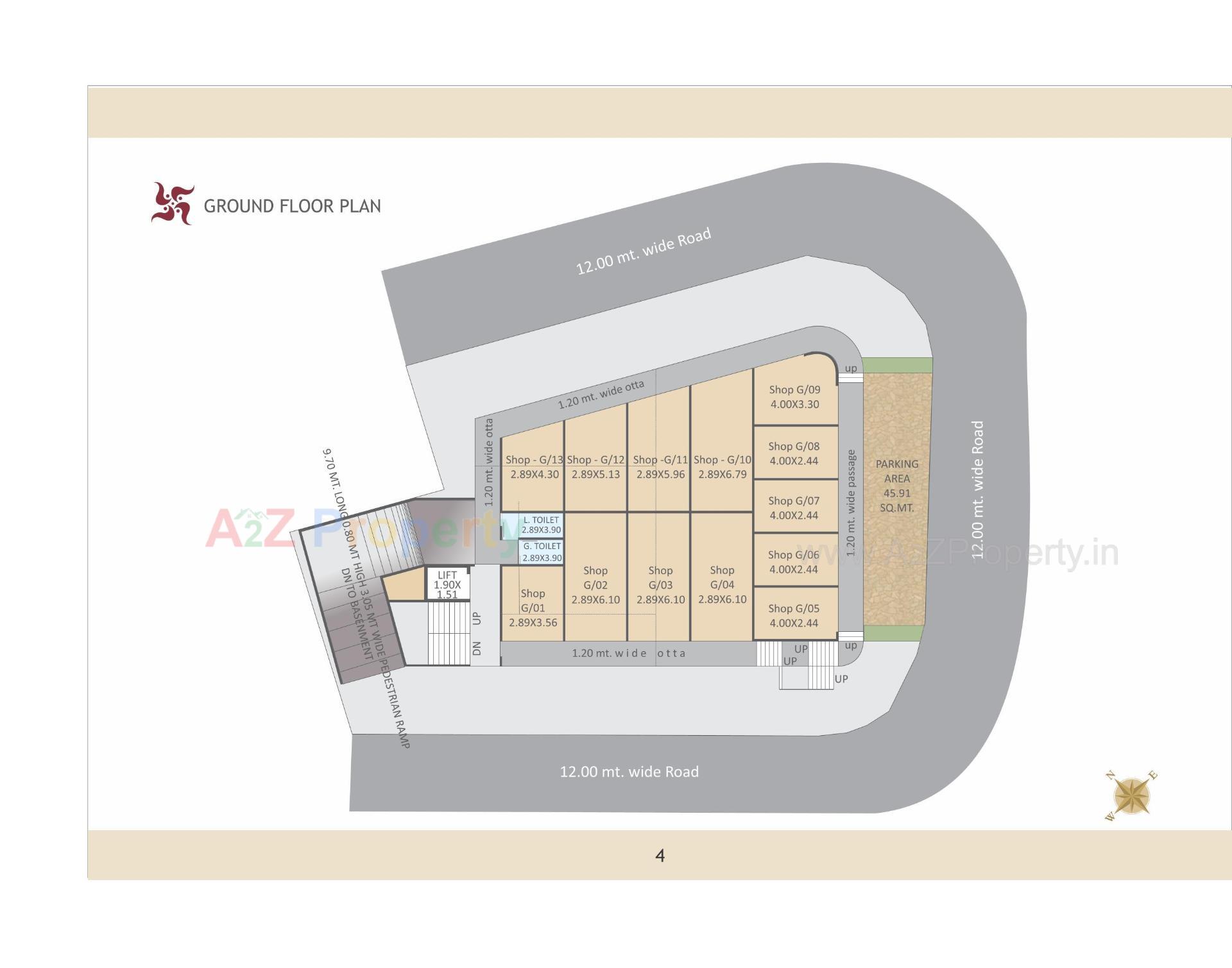 Layout of real estate project Swastik Complex located at Karjan, Vadodara, Gujarat