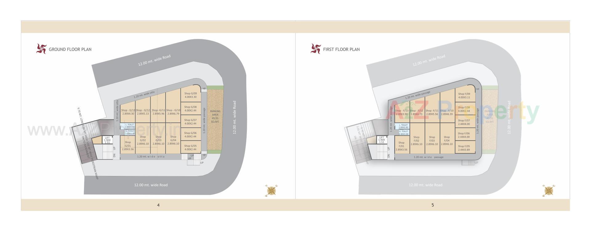 Layout of real estate project Swastik Complex located at Karjan, Vadodara, Gujarat