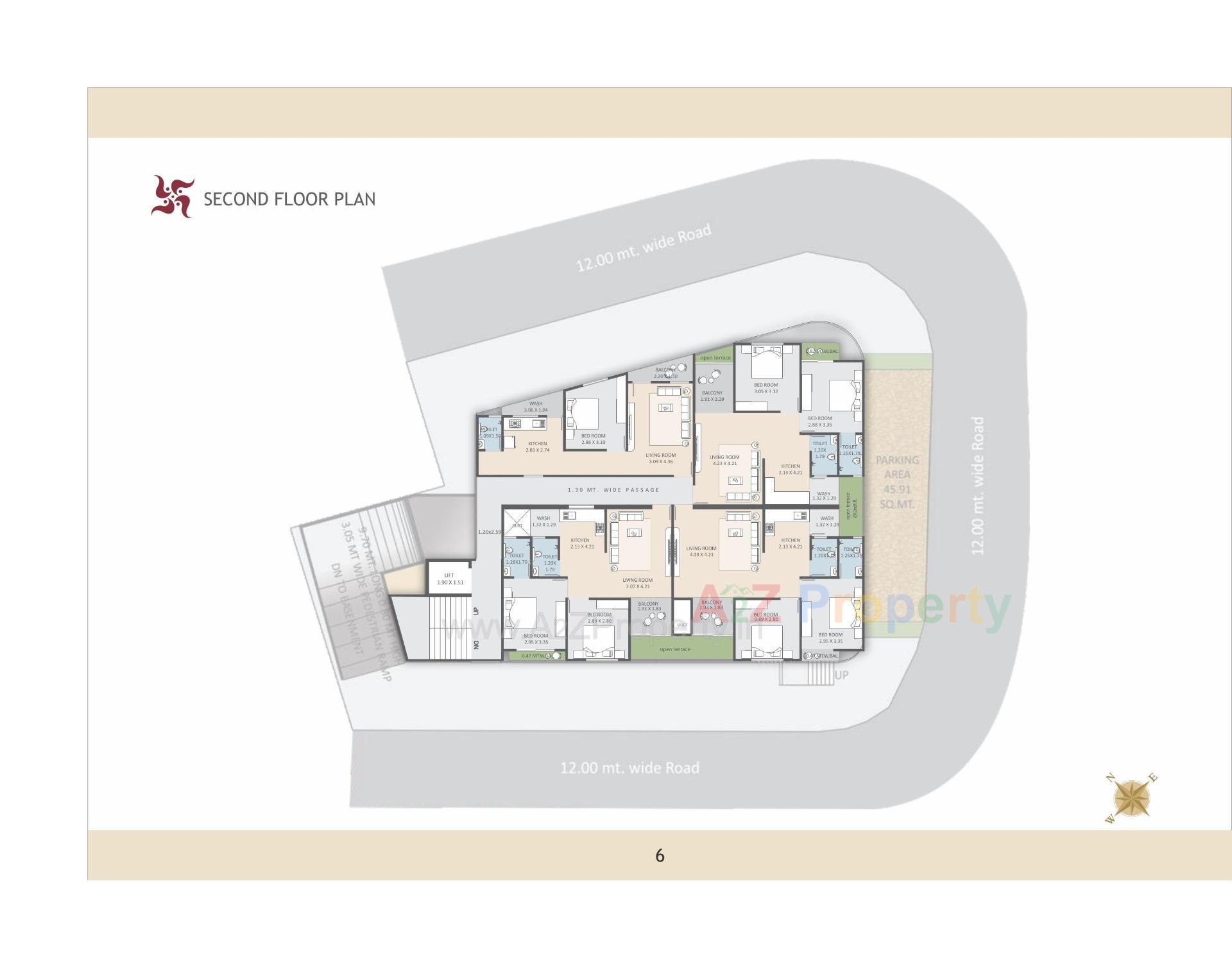 Layout of real estate project Swastik Complex located at Karjan, Vadodara, Gujarat