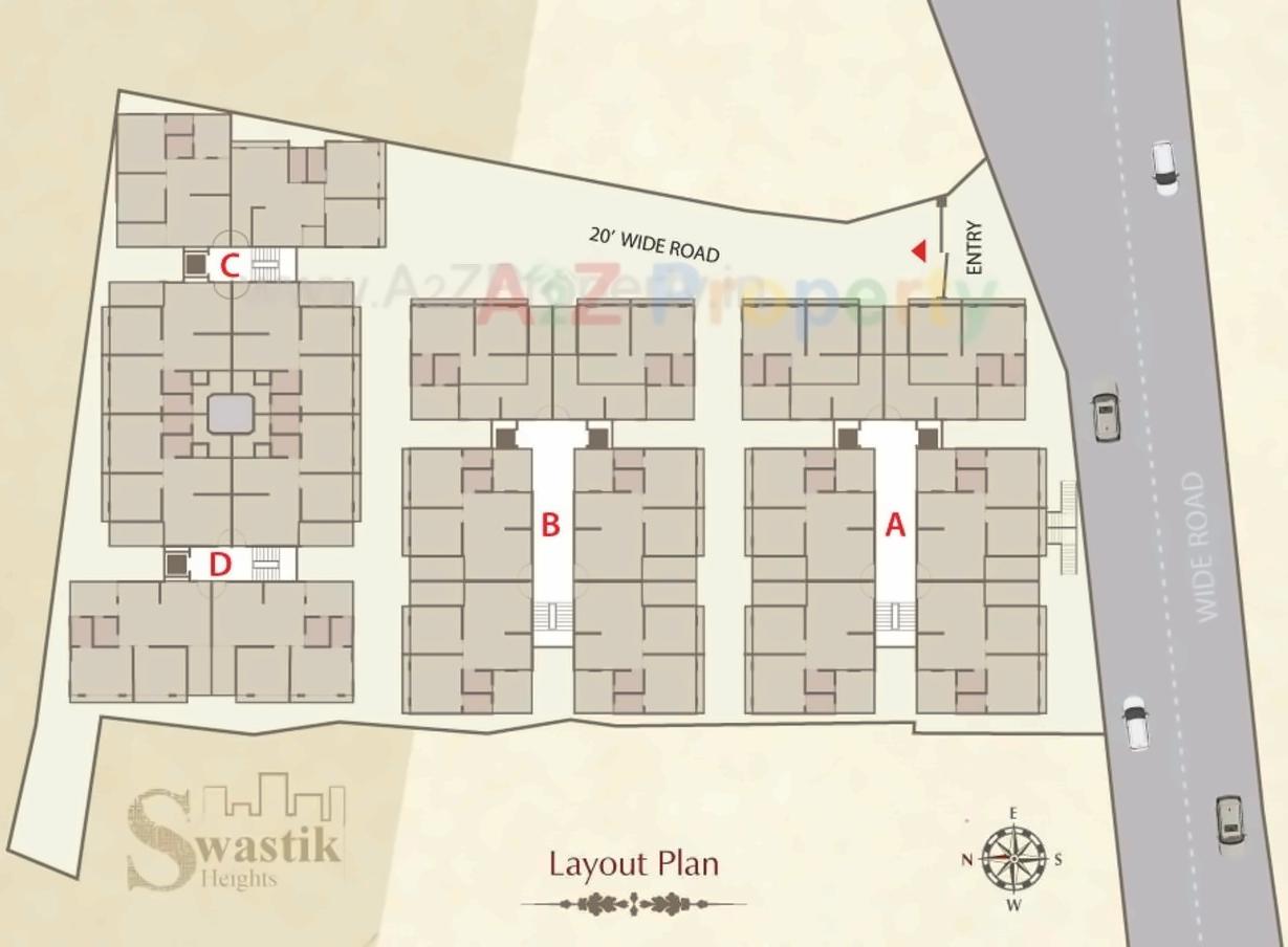 Layout of real estate project Swastik Heights located at Vadodara, Vadodara, Gujarat