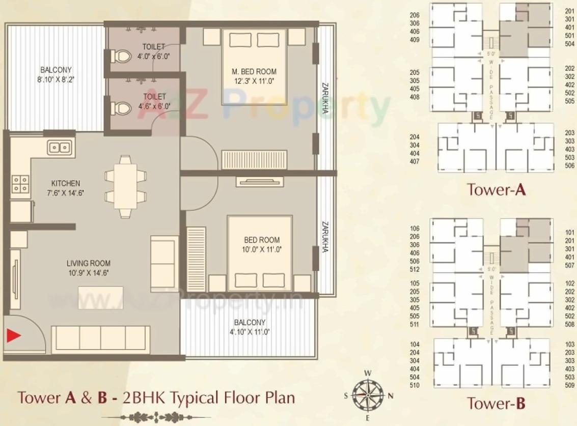 Layout of real estate project Swastik Heights located at Vadodara, Vadodara, Gujarat