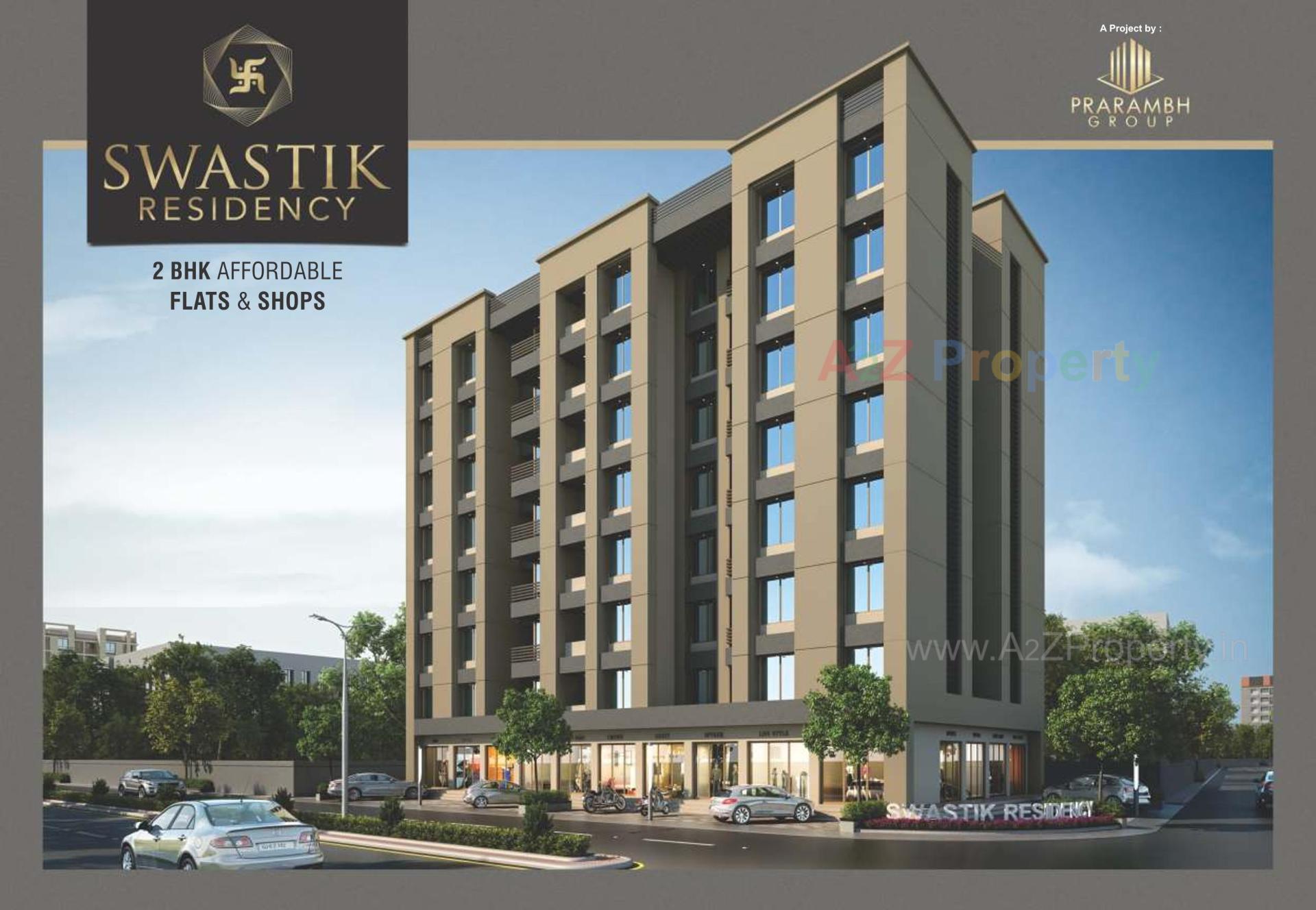 3D Elevation of real estate project Swastik Residency located at Vadodara, Vadodara, Gujarat