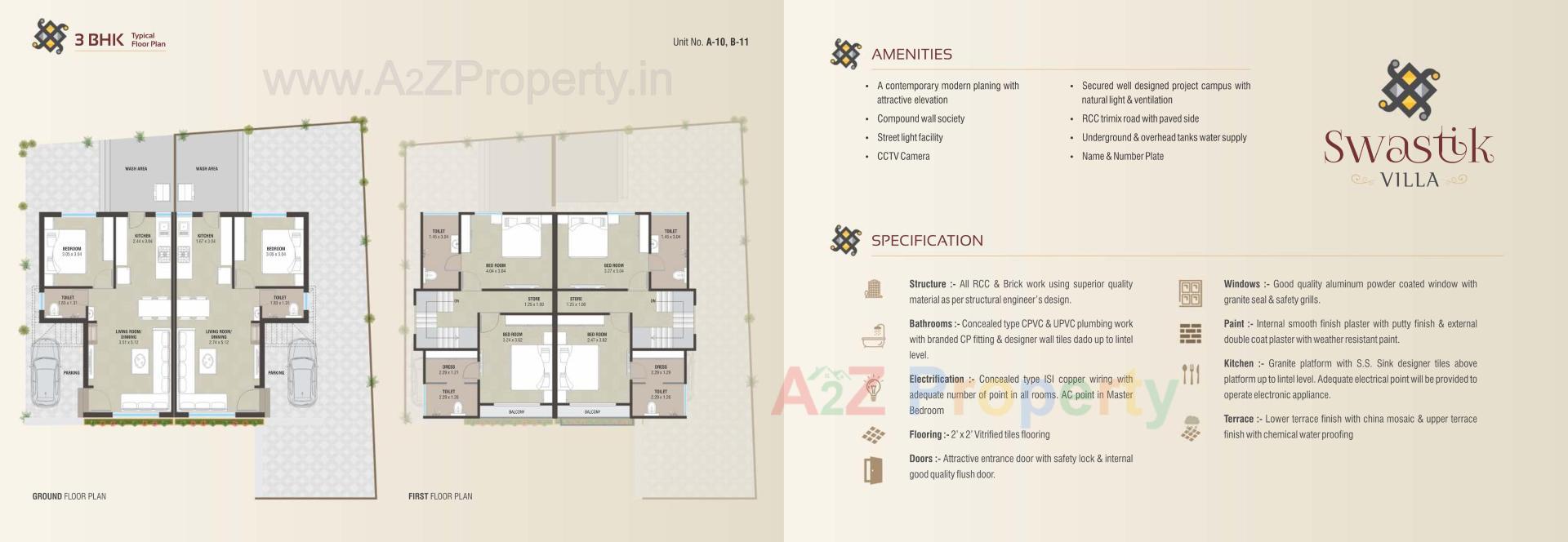 Layout of real estate project Swastik Villa located at Vadodara, Vadodara, Gujarat
