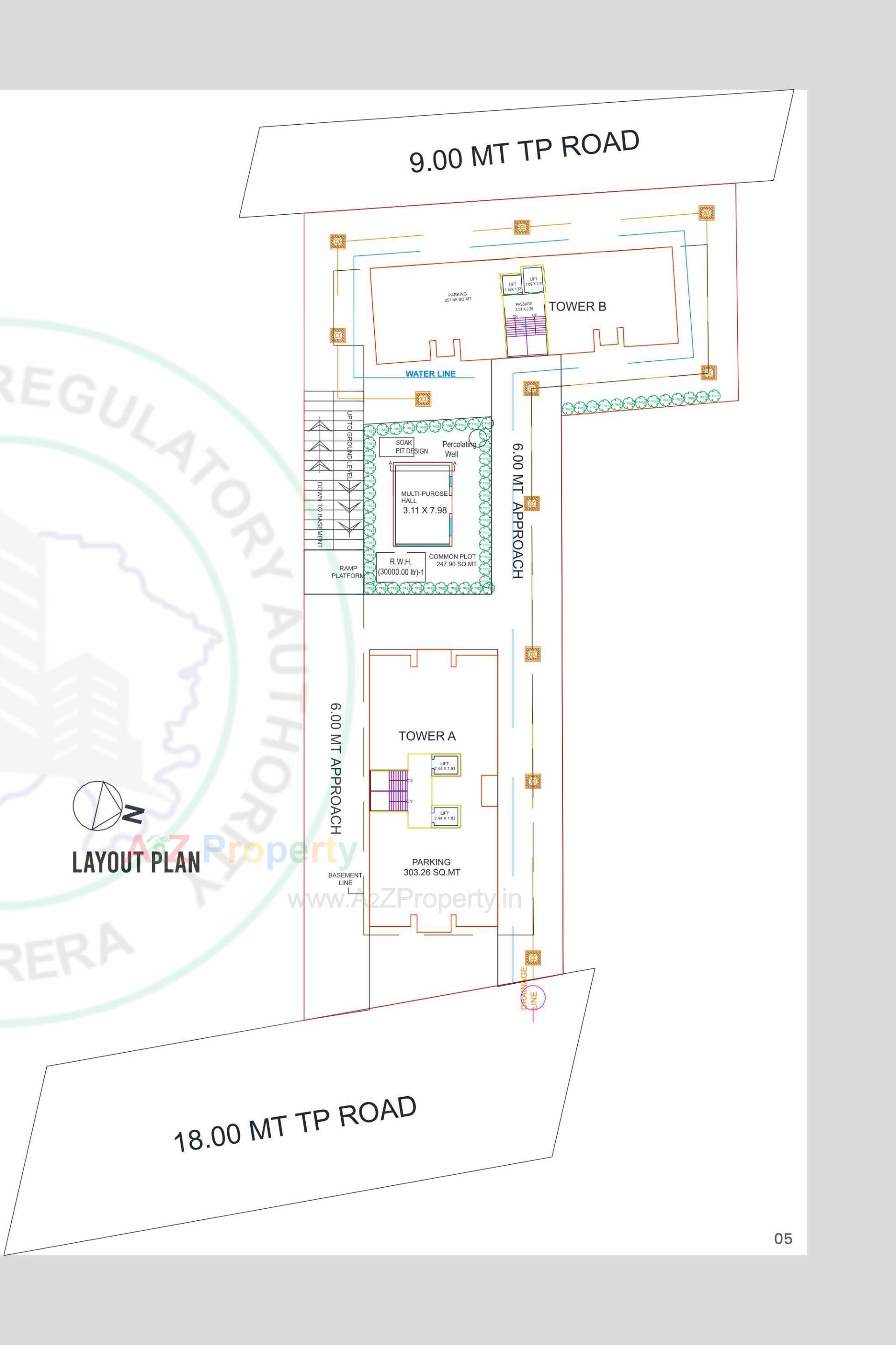 Layout of real estate project Swastika Empire located at Ankodia, Vadodara, Gujarat