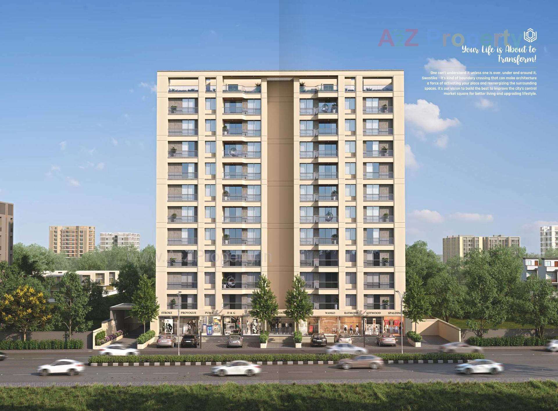 3D Elevation of real estate project Swastika Heights located at Bhayli, Vadodara, Gujarat