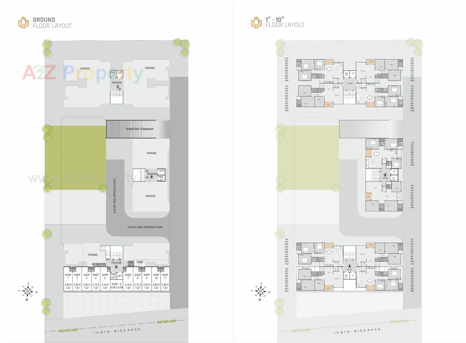 Layout of real estate project Swastika Heights located at Bhayli, Vadodara, Gujarat