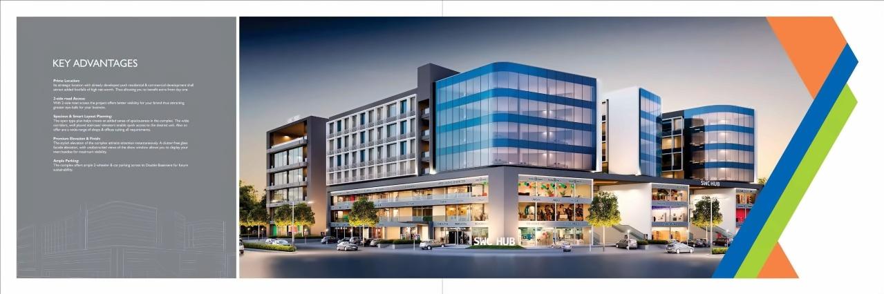 3D Elevation of real estate project Swc Hub located at Bhayli, Vadodara, Gujarat