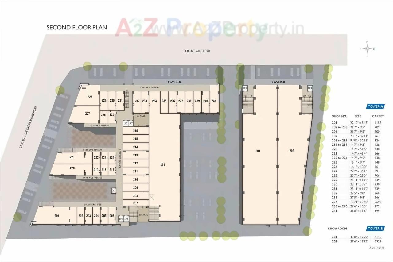 Layout of real estate project Swc Hub located at Bhayli, Vadodara, Gujarat