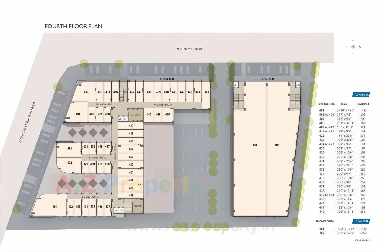 Layout of real estate project Swc Hub located at Bhayli, Vadodara, Gujarat