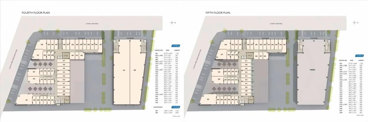 Layout of real estate project Swc Hub located at Bhayli, Vadodara, Gujarat