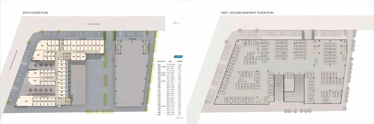 Layout of real estate project Swc Hub located at Bhayli, Vadodara, Gujarat