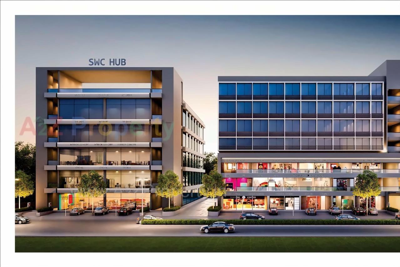 3D Elevation of real estate project Swc Hub located at Bhayli, Vadodara, Gujarat