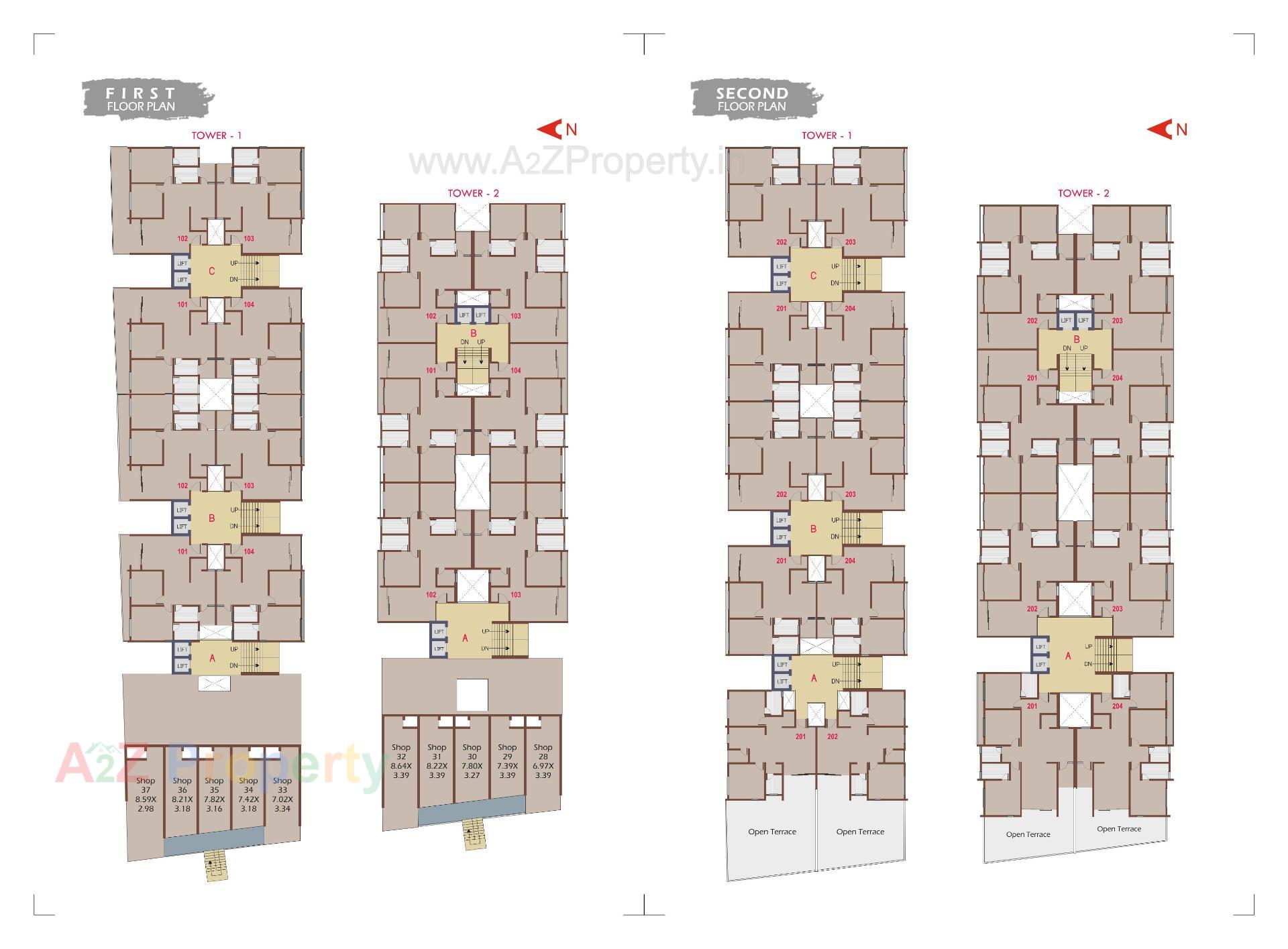 Layout of real estate project Taiba Platinum located at Tandalja, Vadodara, Gujarat