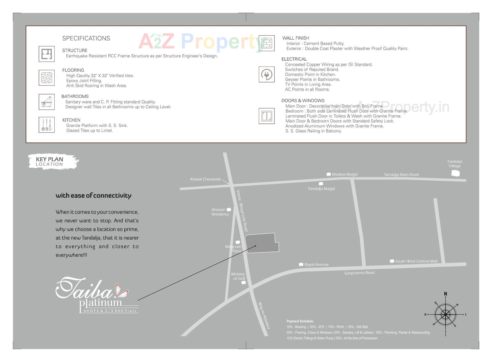  of real estate project Taiba Platinum located at Tandalja, Vadodara, Gujarat