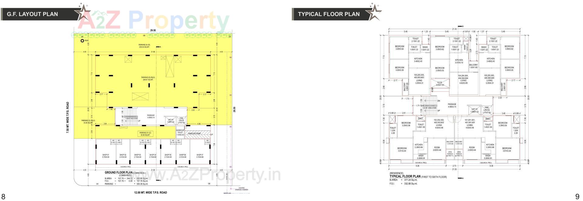 Layout of real estate project Taj Residency located at Gorwa, Vadodara, Gujarat