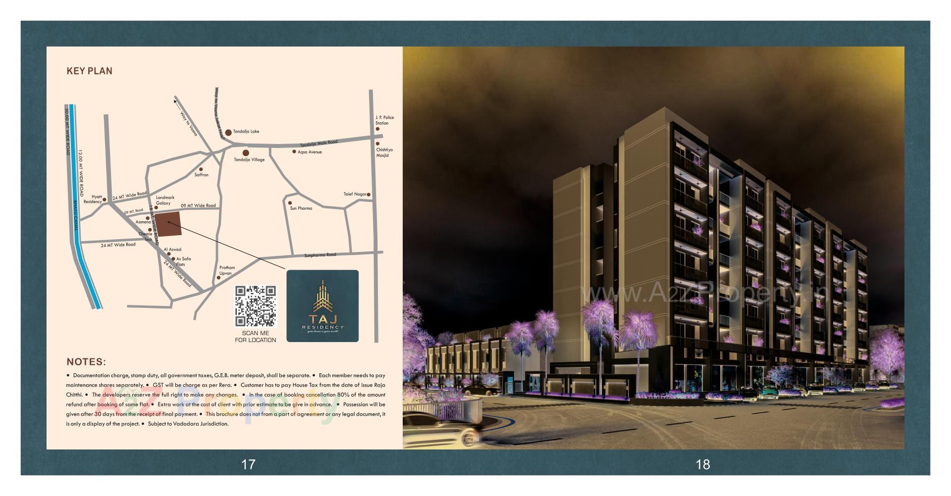  of real estate project Taj Residency located at Tandalja, Vadodara, Gujarat