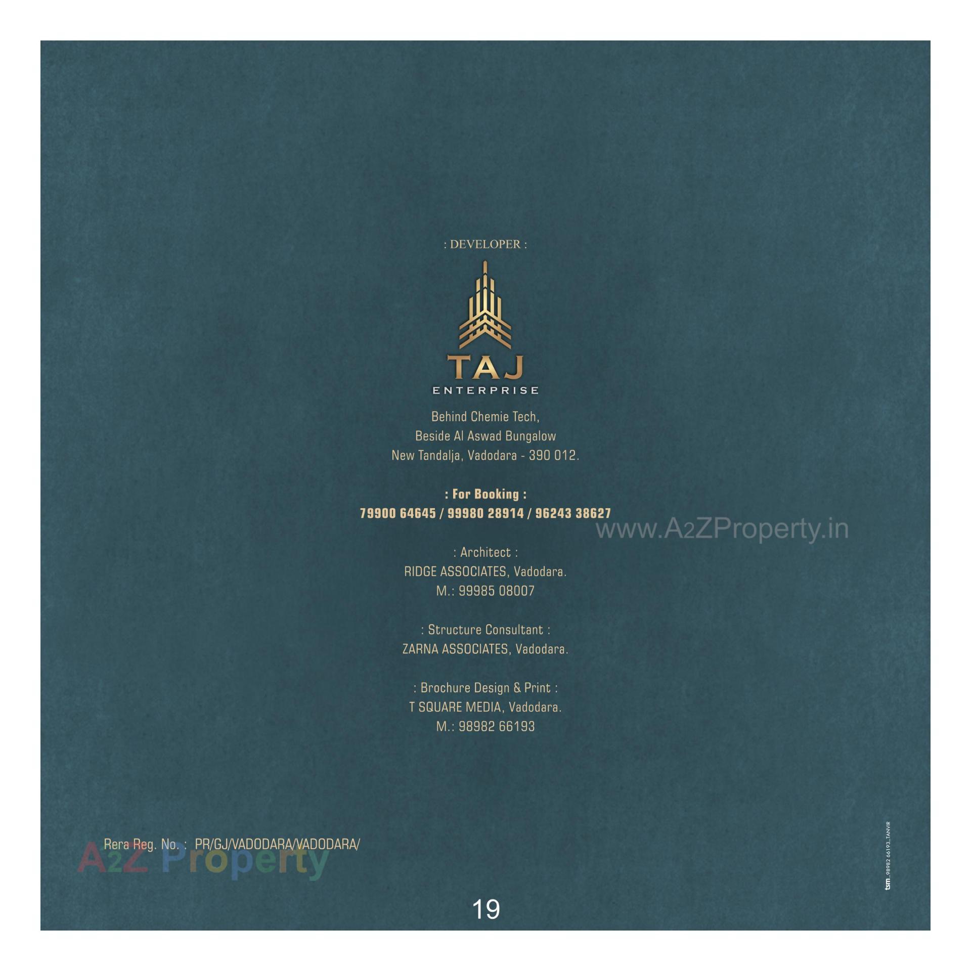  of real estate project Taj Residency located at Tandalja, Vadodara, Gujarat