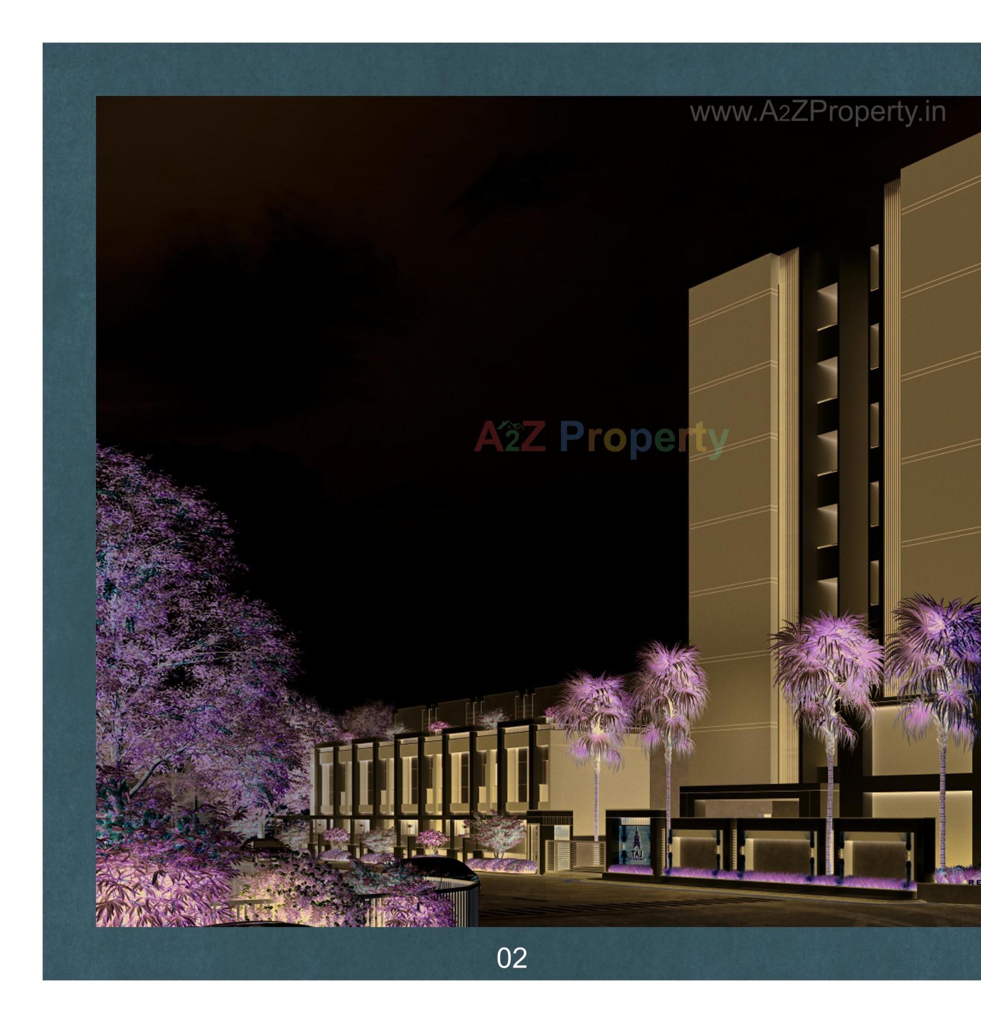 3D Elevation of real estate project Taj Residency located at Tandalja, Vadodara, Gujarat