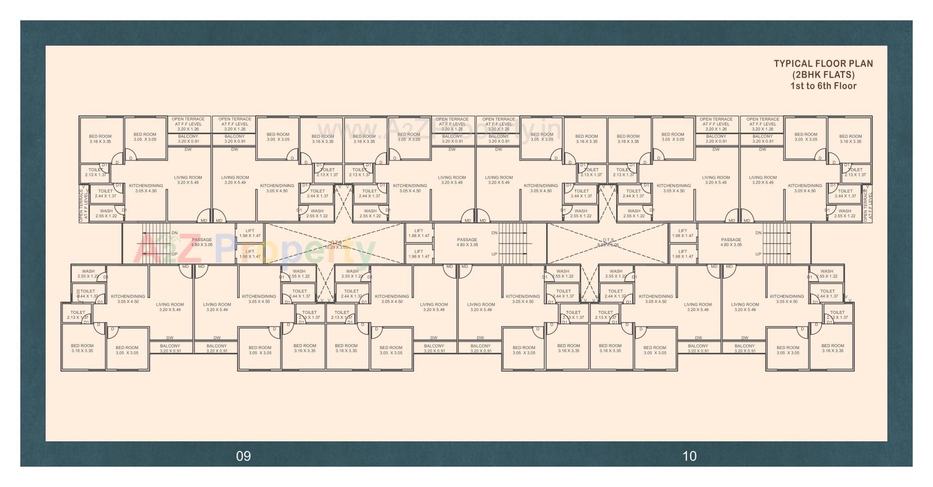 Layout of real estate project Taj Residency located at Tandalja, Vadodara, Gujarat