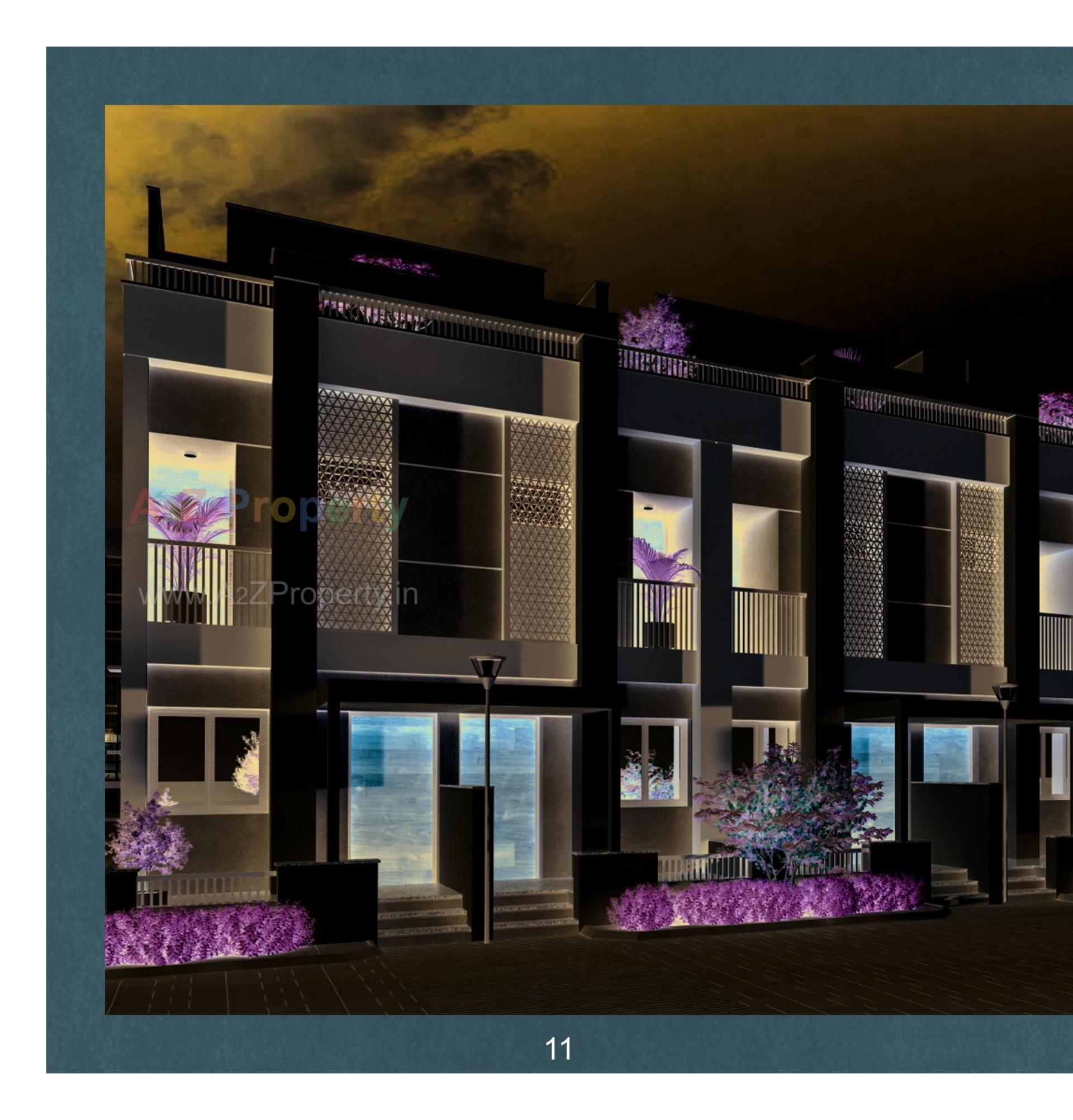 3D Elevation of real estate project Taj Residency located at Tandalja, Vadodara, Gujarat