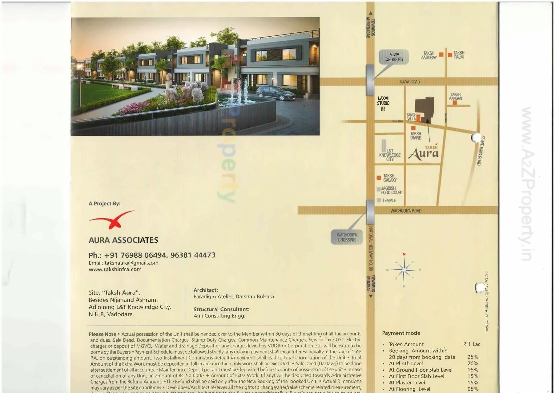 of real estate project Taksh Aura located at Hanumanpura, Vadodara, Gujarat