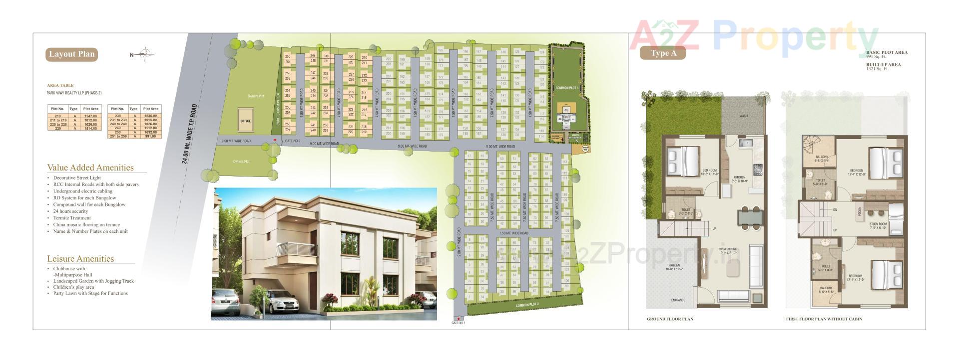 Layout of real estate project Taksh Divine located at Ankhol-hanumanpura, Vadodara, Gujarat