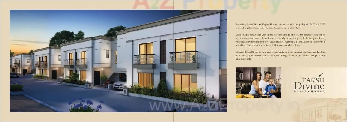 3D Elevation of real estate project Taksh Divine located at Ankhol, Vadodara, Gujarat