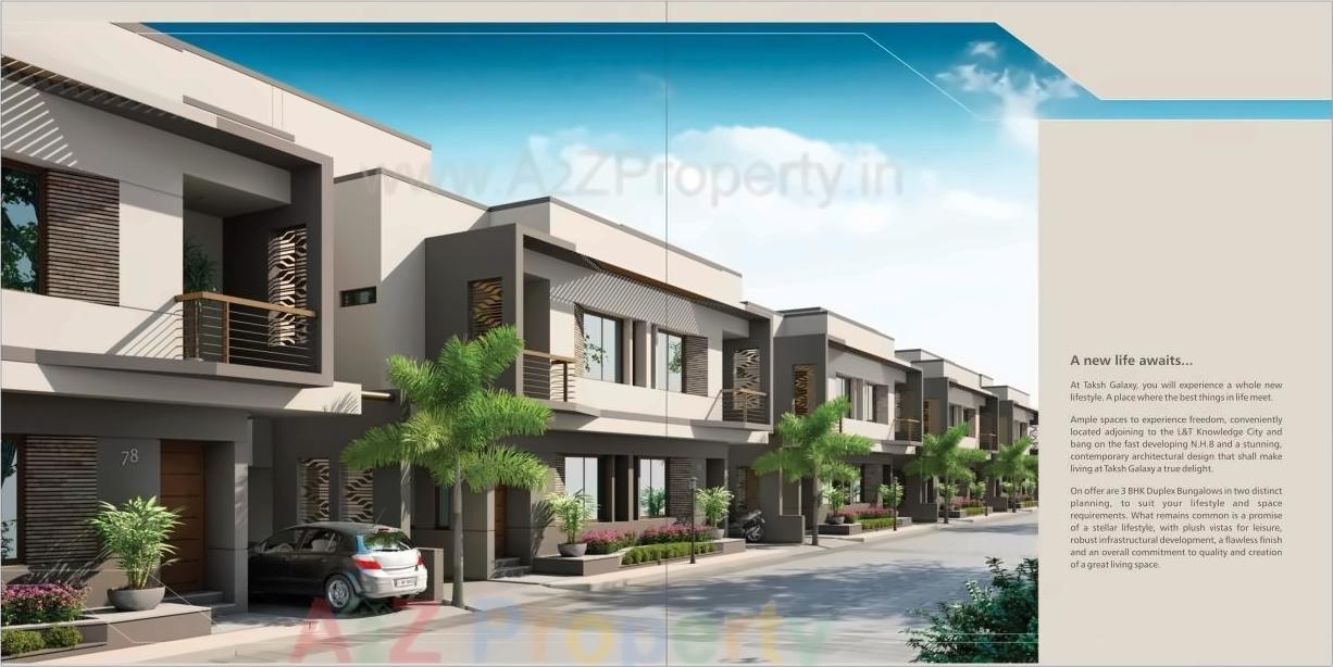 3D Elevation of real estate project Taksh Galaxy located at Bapod, Vadodara, Gujarat