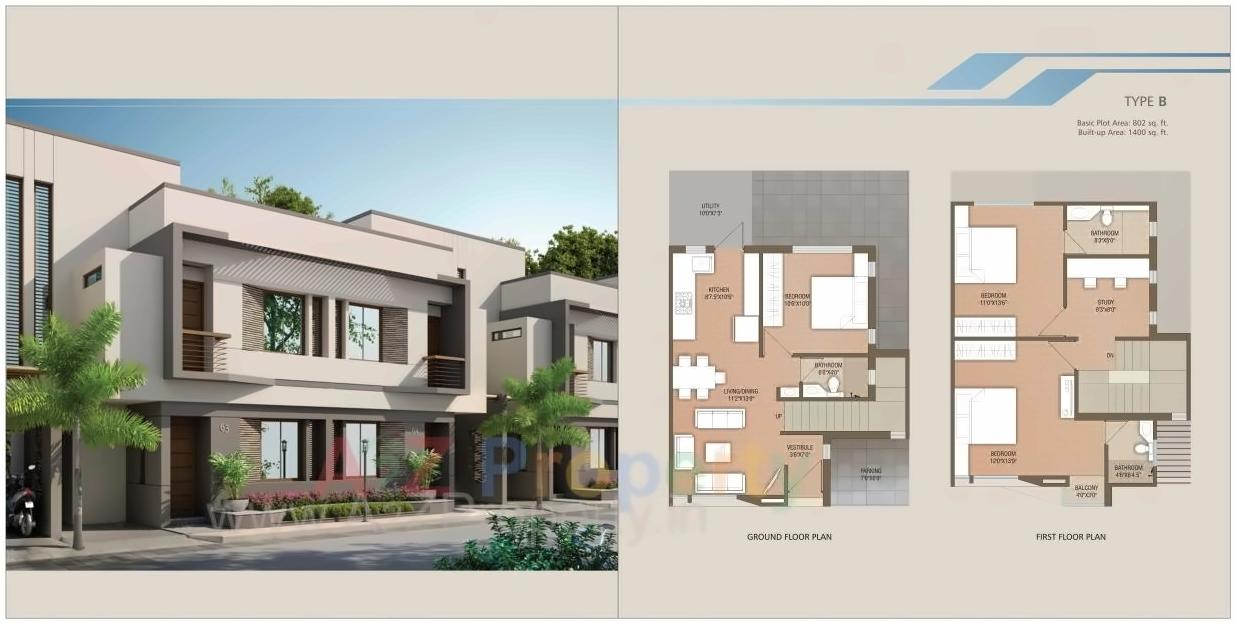 Layout of real estate project Taksh Galaxy located at Bapod, Vadodara, Gujarat