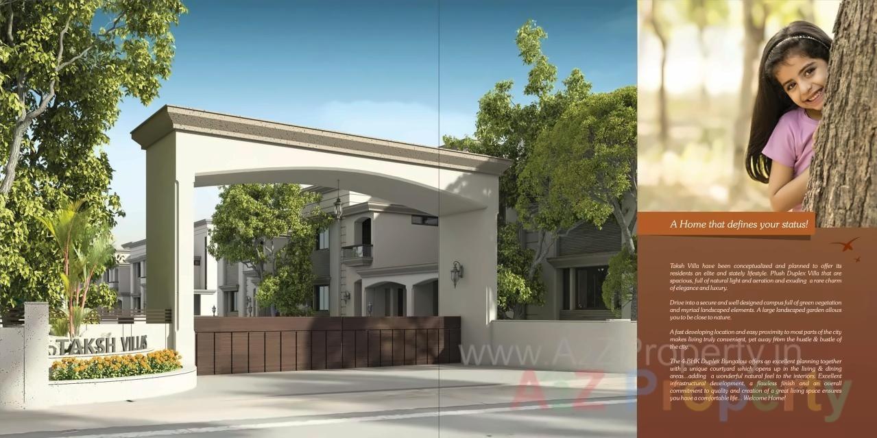 3D Elevation of real estate project Taksh Villa located at Ankhol, Vadodara, Gujarat