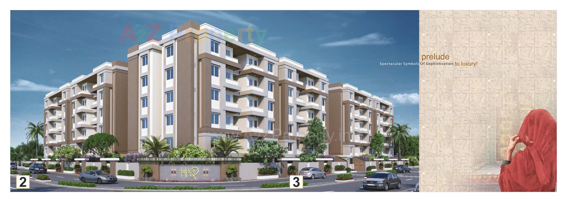 3D Elevation of real estate project Takshashila located at Dist, Vadodara, Gujarat