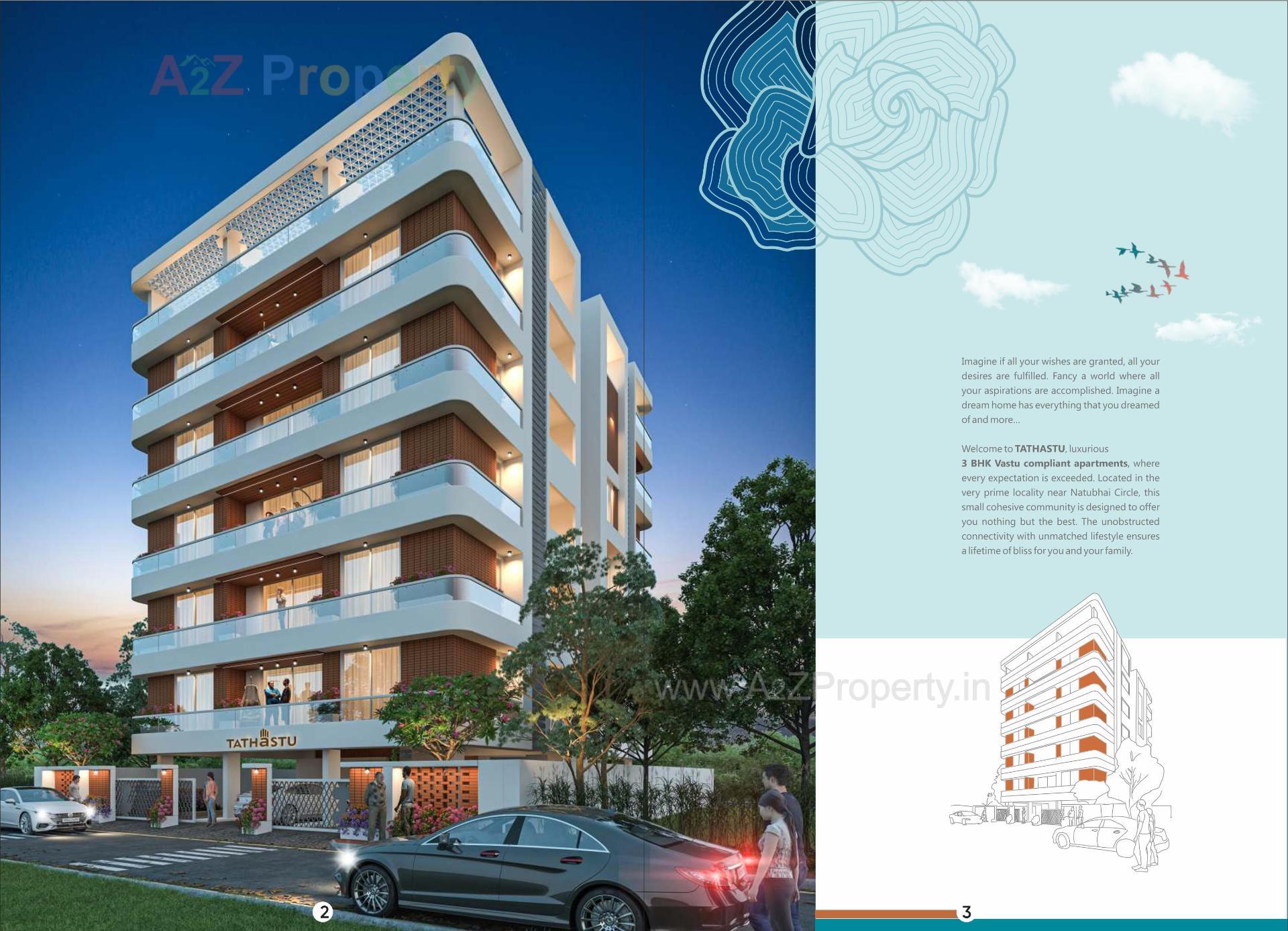 3D Elevation of real estate project Tathastu located at Jetalpur, Vadodara, Gujarat