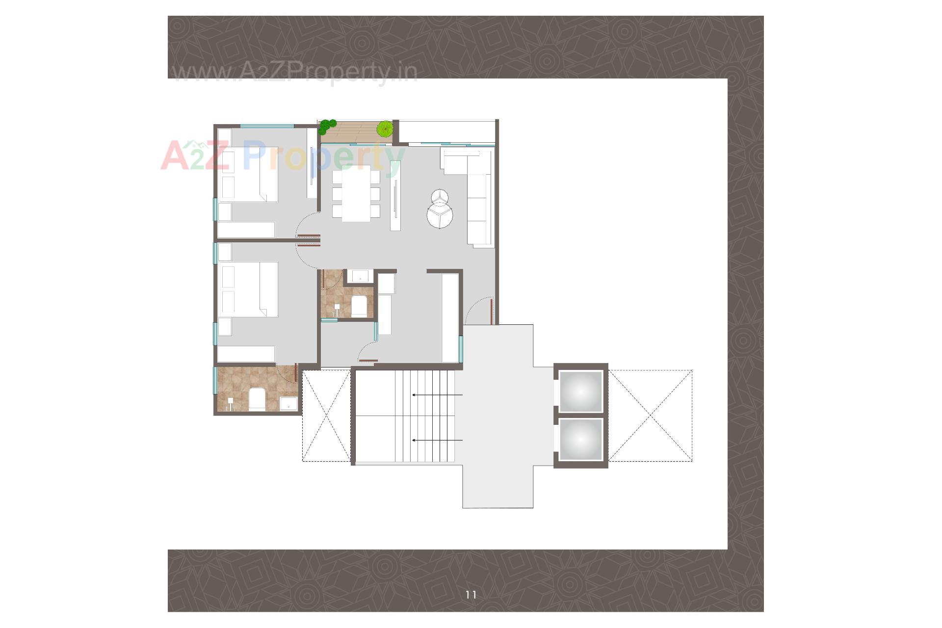 Layout of real estate project Tawhid Heights located at Tandalja, Vadodara, Gujarat